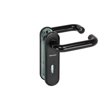 HÖRMANN D-110 Drückergarnitur U-Form Kurzschild schwarz, TS 40–66