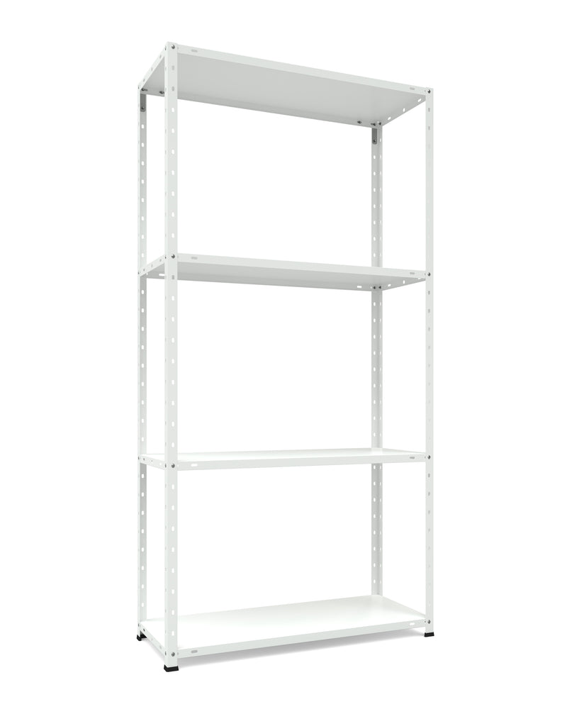 TKT Schraubregal Metall weiß, 150x75x30 cm mit 4 Metallböden