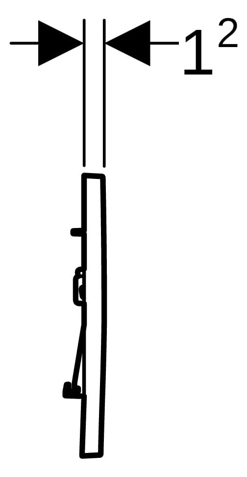 Geberit Sigma30 Betätigungsplatte 2-Mengen chrom/weiß, glänzende Oberfläche