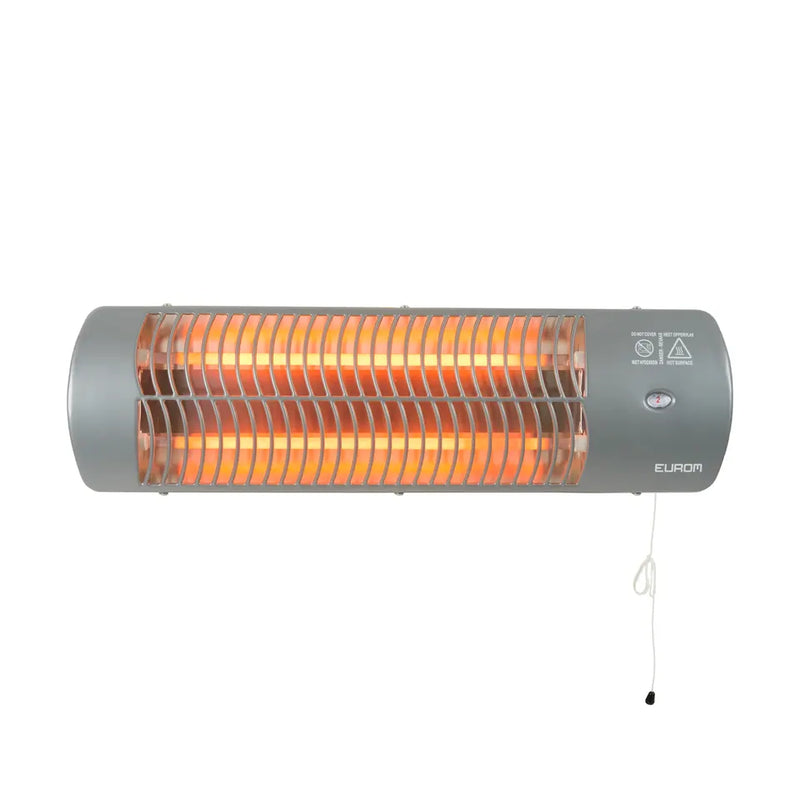 Eurom QH1203 Badheizer Quarzstrahler 1200 W, grau, 2 Stufen