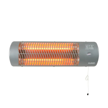 Eurom QH1203 Badheizer Quarzstrahler 1200 W, grau, 2 Stufen