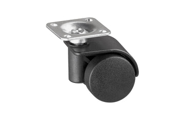 MEISTER Containerrolle mit Platte, Kunststoff/Lauffläche & Stahlgehäuse, Ø50 mm
