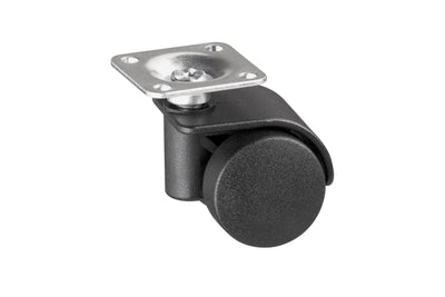 MEISTER Containerrolle mit Platte, Kunststoff/Lauffläche & Stahlgehäuse, Ø50 mm
