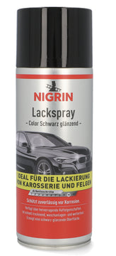 Nigrin Lackspray schwarz glänzend für Karosserie & Felgen, 400 ml
