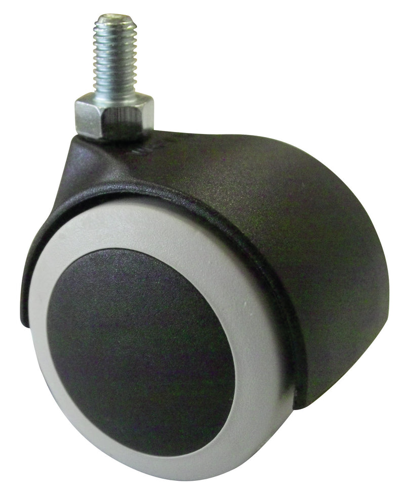 HSI Möbel-Doppelrolle mit Stift M8, Kunststoffgehäuse, Ø40 mm