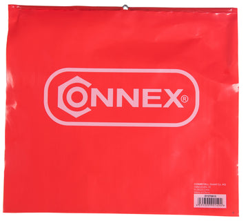CONNEX Warnflagge mit Öse, Signalfahne – rot/weiß 300 x 300 mm