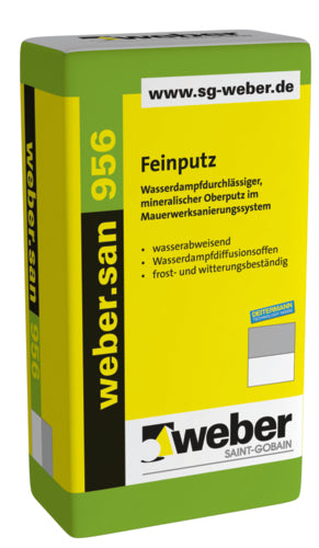 weber.san 956 Sanierputz weiß, mineralischer Unterputz 25 kg Sack