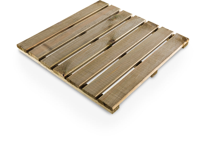 Stelmet Holzfliese geriffelt grün 50 x 50 x 3,0 cm