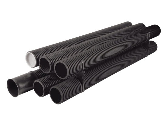 FRÄNKISCHE Kabuflex S Kabelschutzrohr DN 110, schwarz, 6 m inkl. SD-Doppelsteckmuffe