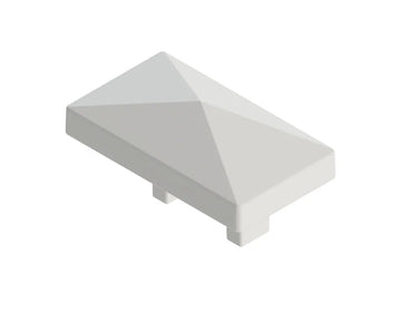 Osmo Pfostenkappe Alu für Alu-Wandanschluss, silber, 76x43x20 mm