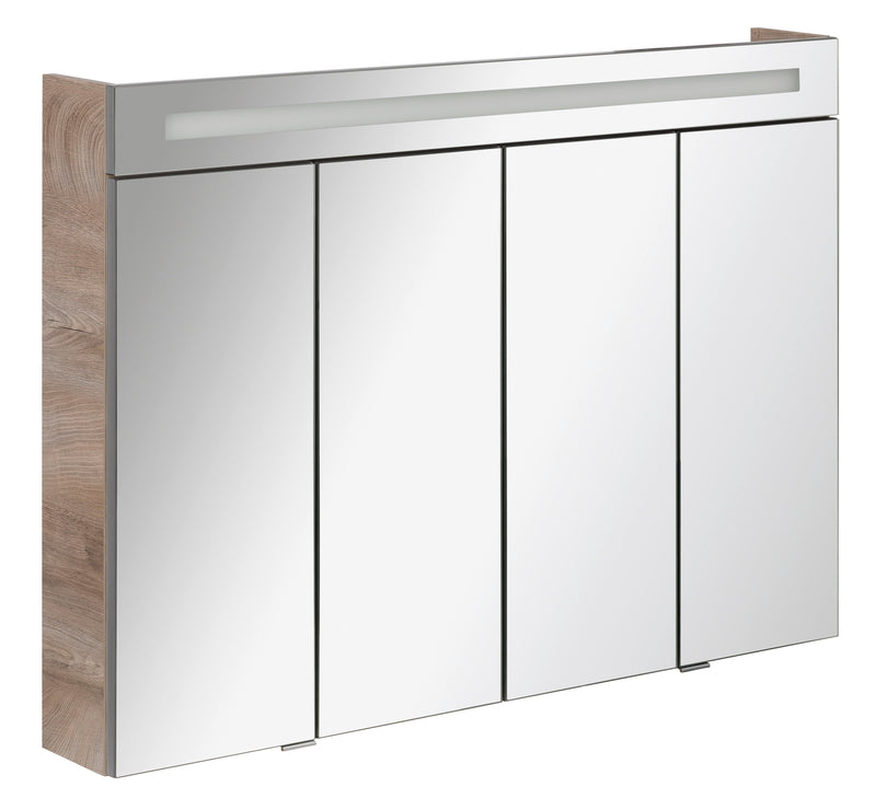 FACKELMANN TWINDY Spiegelschrank, 4-türig mit LED-Beleuchtung
