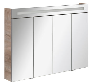 FACKELMANN TWINDY Spiegelschrank, 4-türig mit LED-Beleuchtung