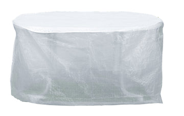 Wehncke Schutzhülle für Gartentische rund transparent 125 x 83 cm
