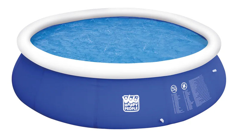 Happy People Quick-Up-Pool rund, Außen blau/weiß, 240 cm Ø und 63 cm Höhe