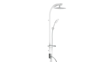 Schütte Madagaskar Duschsäule Überkopfbrauseset weiß, 60065