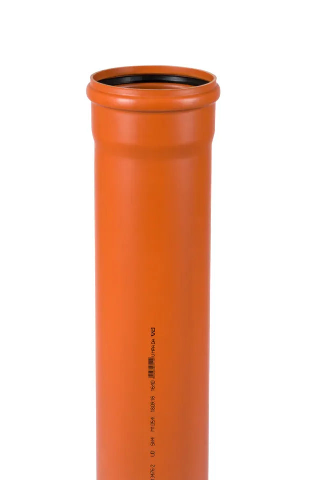 Ostendorf Kunststoffe KGEM Rohr mit Muffe DN 200, orangebraun