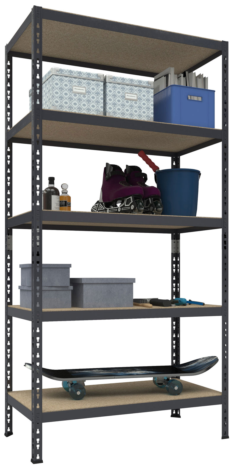 TKT Work System Steckregal/Werktisch anthrazit, 92 x 108 x 46 cm