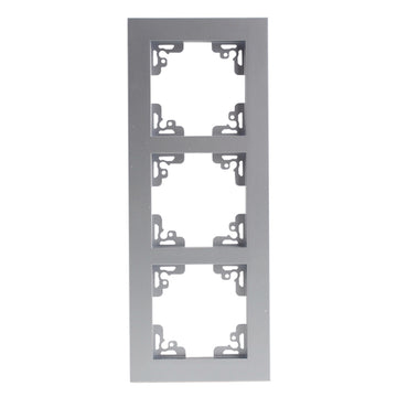 UNITEC Melbourne, Serie 703 Abdeckrahmen 3-fach silber