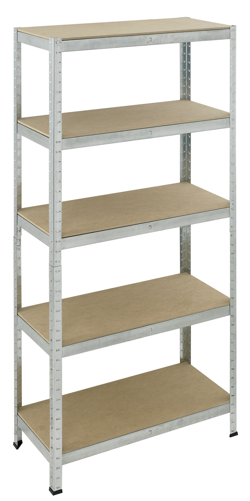 PRO-BAU-TEC Schwerlast-Steckregal, verzinkt, 180x90x40 cm mit 5 MDF-Böden