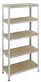 PRO-BAU-TEC Schwerlast-Steckregal, verzinkt, 180x90x40 cm mit 5 MDF-Böden