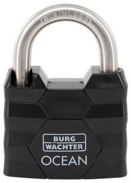 Burg-Wächter Vorhangschloss 490 Ni 50 SB, schwarz, mit 8,00 mm Bügelstärke