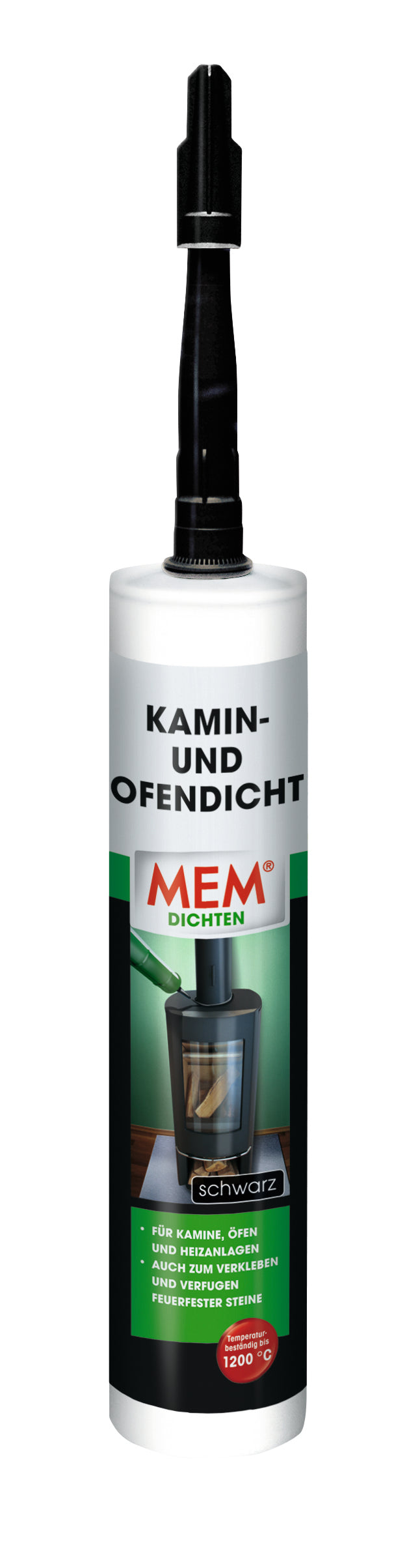 MEM Kamin- und Ofendicht 310 ml schwarz, Dichtmasse für innen