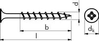 ACP Gipsplattenschraube mit Grobgewinde, Stahl, phosphatiert/gelölt – 3,9 x 35 mm