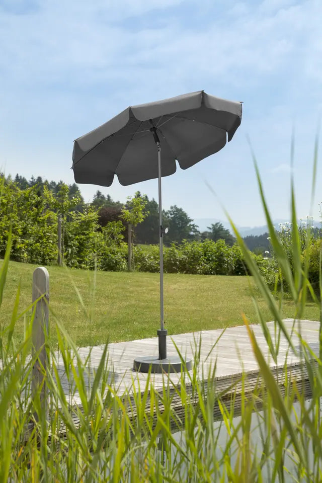Schneider Schirme Locarno Mittelmastschirm / silbergrau, 150 cm