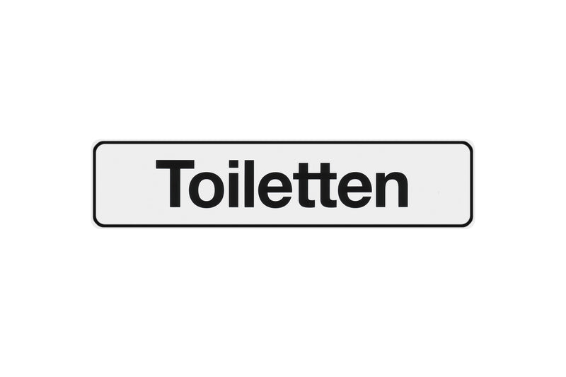 Conmetall Meister Hinweisschild Toilette, weißes PVC, selbstklebend