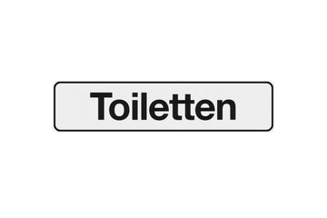 Conmetall Meister Hinweisschild Toilette, weißes PVC, selbstklebend