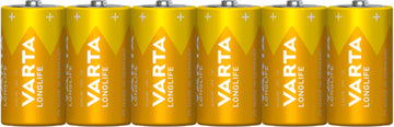 VARTA Longlife C Batterie, 6 Stück im Folienpack