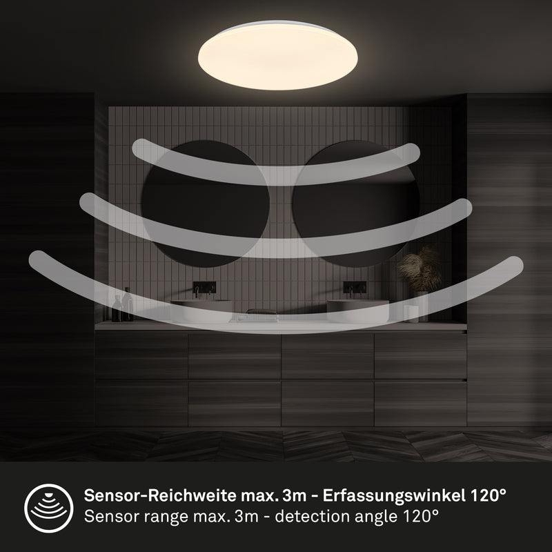 Briloner Deckenleuchte mit Mi-Sensor weiß Ø350 24 W inkl. LED-Platine