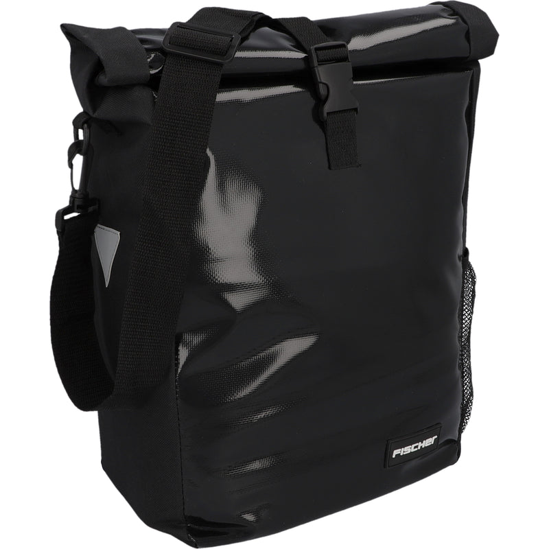 Fischer Gepäckträgertasche Kurier schwarz, robustes Tarpa-Polyester-Material