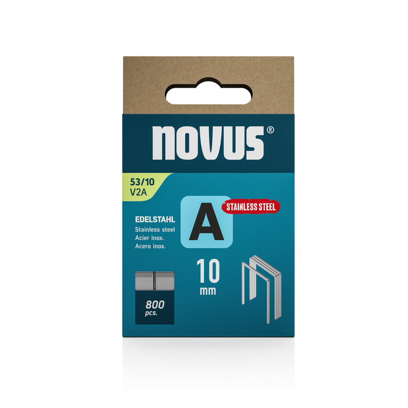 STEINEL Novus Klammer A 53, 10 mm V2A Schiebe-FS, 800 Stück