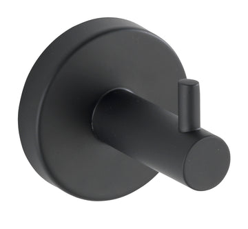 WENKO Uno Bosio Black Wandhaken E/S matt, Edelstahl schwarz