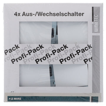 Inter-Union LeMans A/W-Schalter-Set mit 4 Teilen, weiß