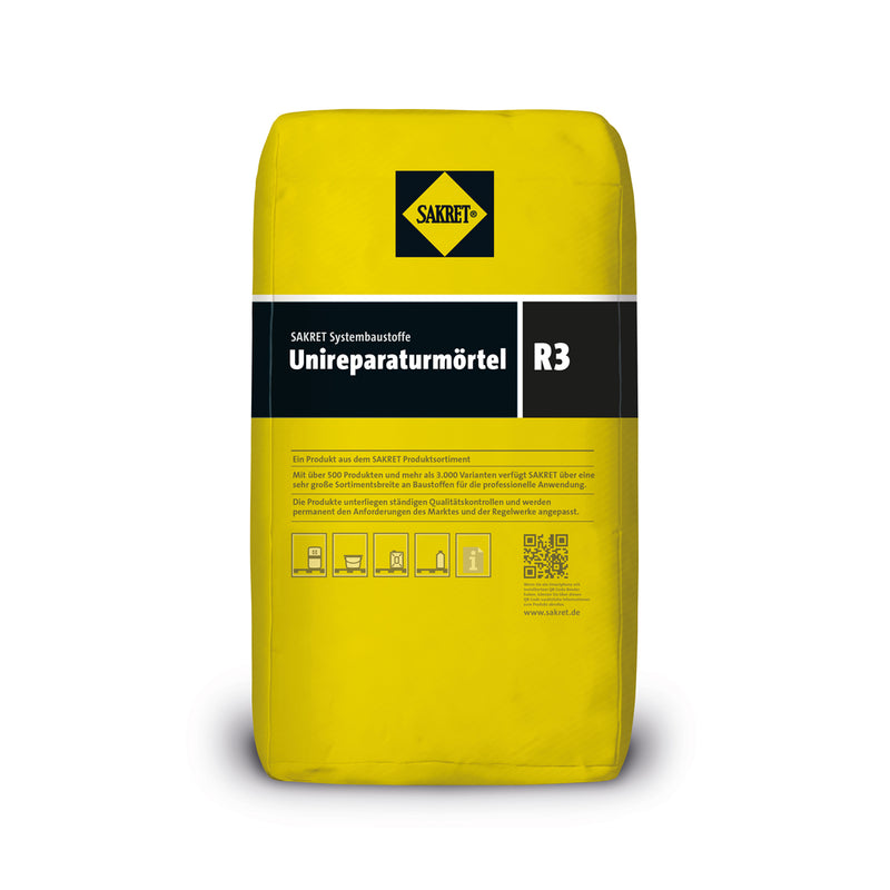SAKRET Unireparaturmörtel R3, zementärer Reparaturmörtel 12 kg