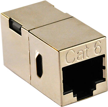 Schwaiger Netzwerkdoppelkupplung CAT6 silber als RJ45 Doppelbuchse 8-polig