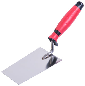 CONNEX Eckige Maurerkelle mit geradem Hals, 140 mm, 2K-Griff, rostfrei