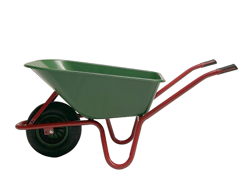 Growi Compactkarre 100 l grün mit Kunststoff-Mulde, Handbetrieb