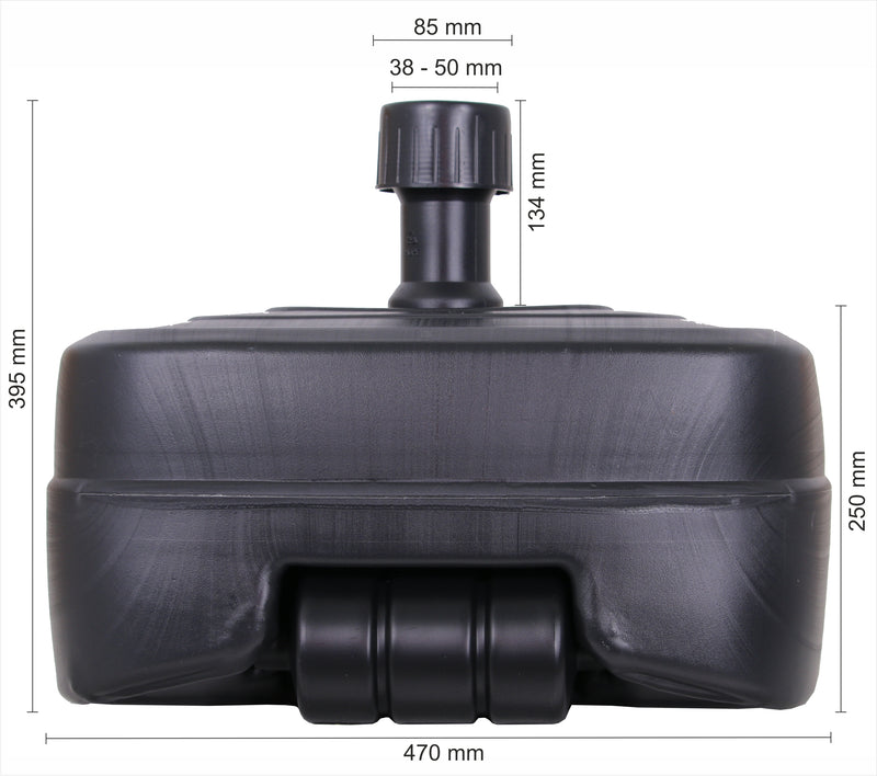 Schneider Xaver Schirmständer anthrazit, kunststoff, halbrund, füllbar 50 l