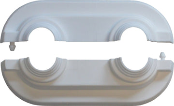 Leysser Doppelrosette Saco NA 5 cm, weiß (Kunststoff), 1 Stück