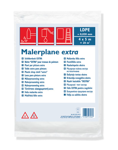 WESTEX Bauplane LDPE, transparent, 30 µm, 4 x 5 m