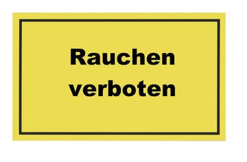 Conmetall Meister Hinweisschild „Rauchen verboten“ KU gelb, 150 x 250 mm