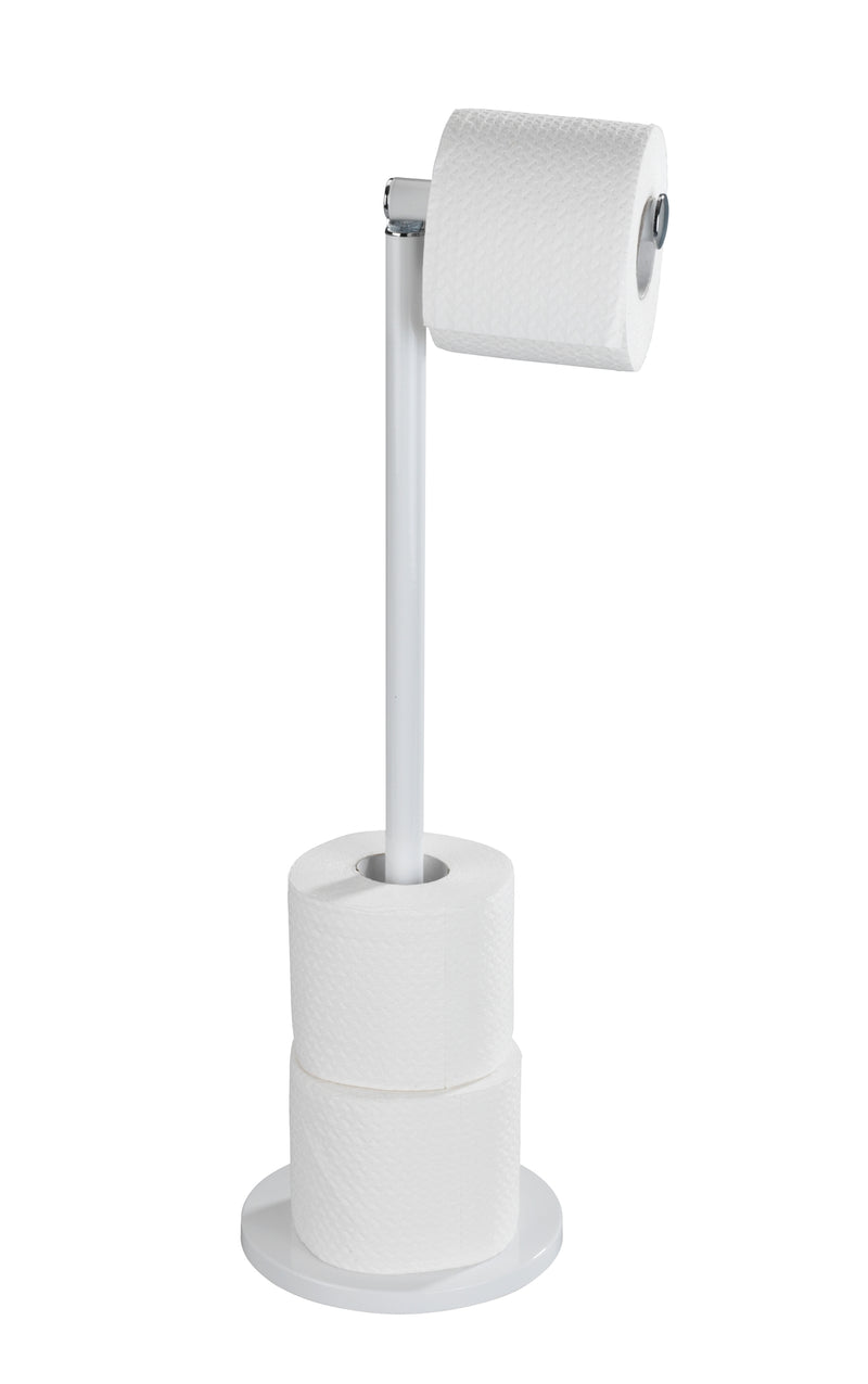 WENKO Stand-Toilettenpapierhalter 2 in 1, weiß, Metall