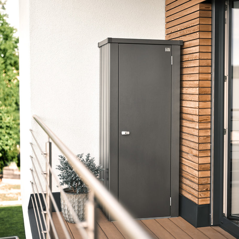 Biohort Terrassenschrank Julia M HIGH (77,7 × 57 × 180,9 cm) Dunkelgrau-metallic