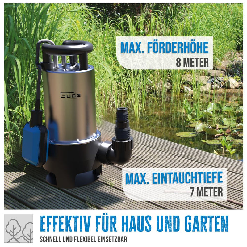 Güde Schmutzwassertauchpumpe GS 1103 PI mit Edelstahlmantel