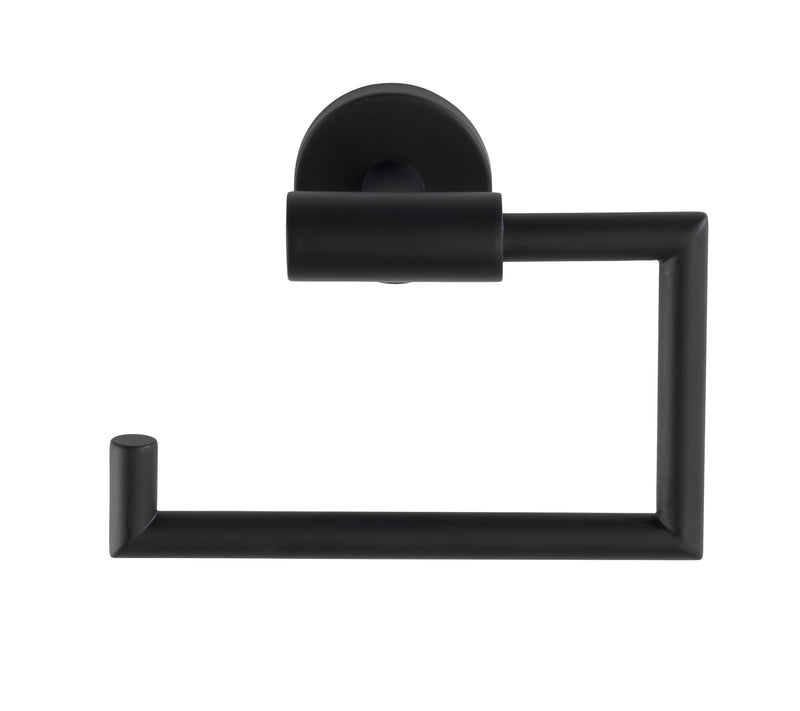 WENKO Bosio Black Toilettenpapierhalter ohne Deckel, schwarz mattiert, Edelstahl