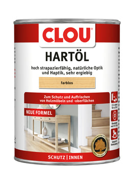 CLOU Hartöl Nr. 0 farblos, 2,5 l für innen (ölende Holzbehandlung)