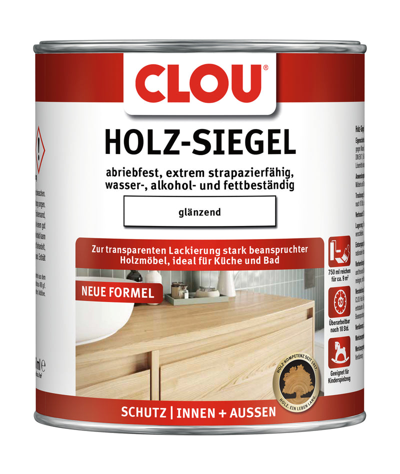 CLOU Holz-Siegel EL glänzend, transparenter Klarlack